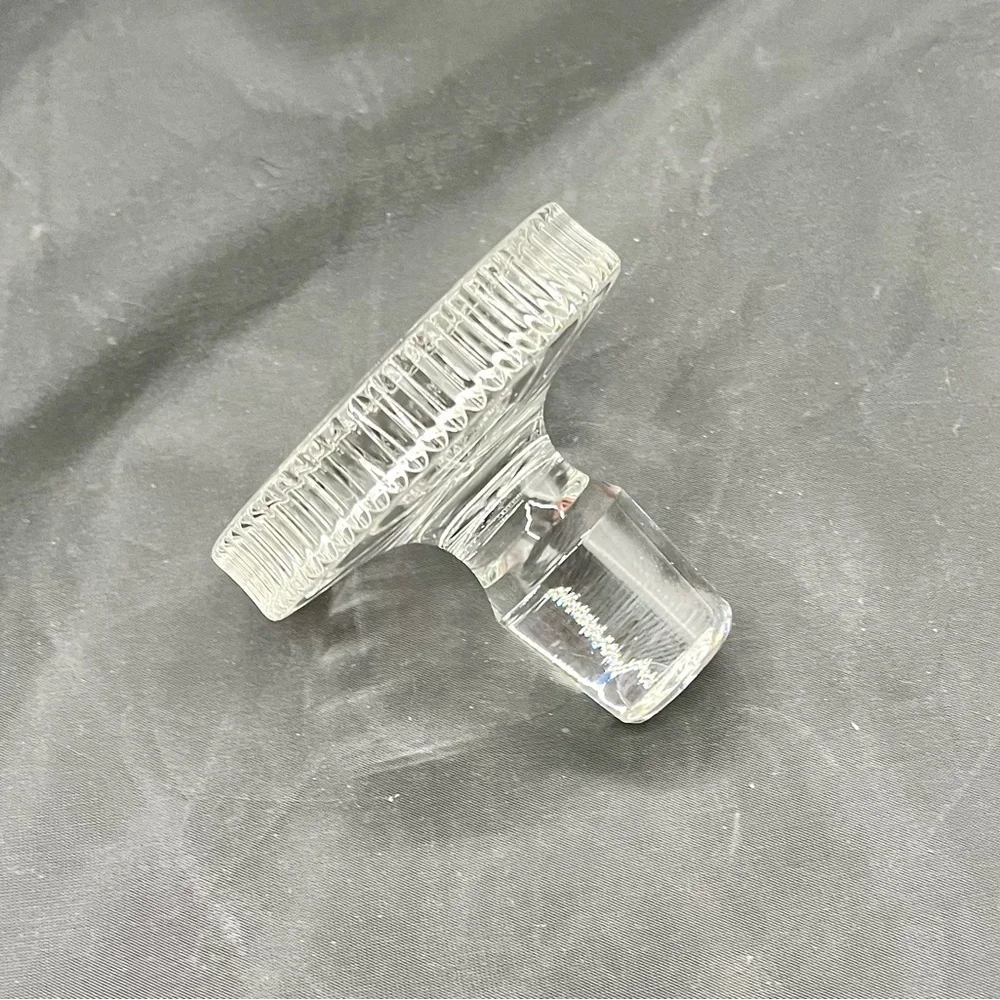 Vintage Crystal Stopper With Ornate Cut Design 2.5 Inch High